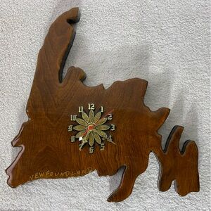 Vintage Handmade Wooden Newfoundland Wall Clock
